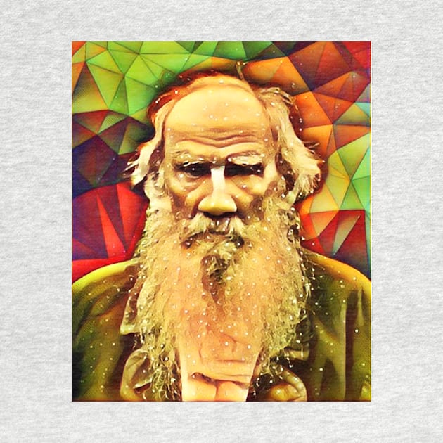 Leo Tolstoy Snow Portrait | Leo Tolstoy Artwork 9 by JustLit